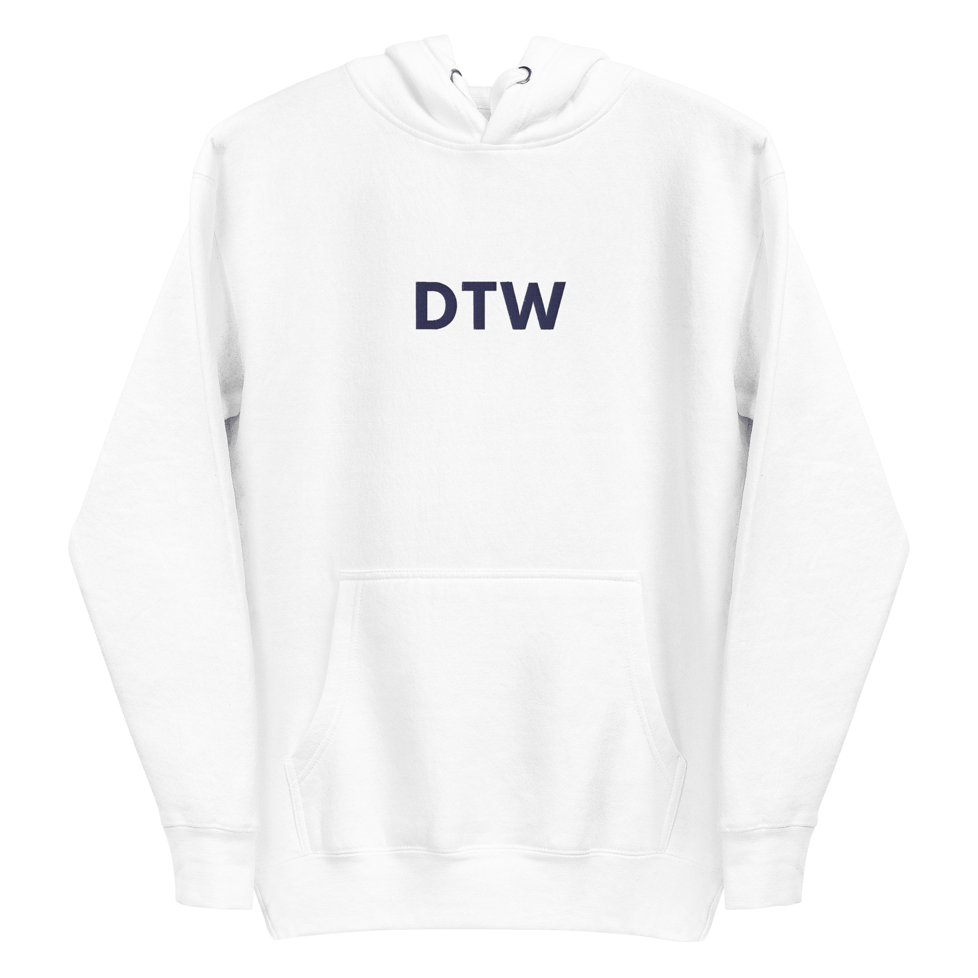 Detroit 'DTW' Premium Hoodie |  Unisex Embroidered - Circumspice Michigan