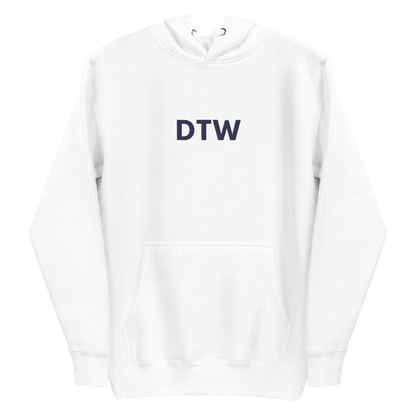 Detroit 'DTW' Premium Hoodie |  Unisex Embroidered - Circumspice Michigan