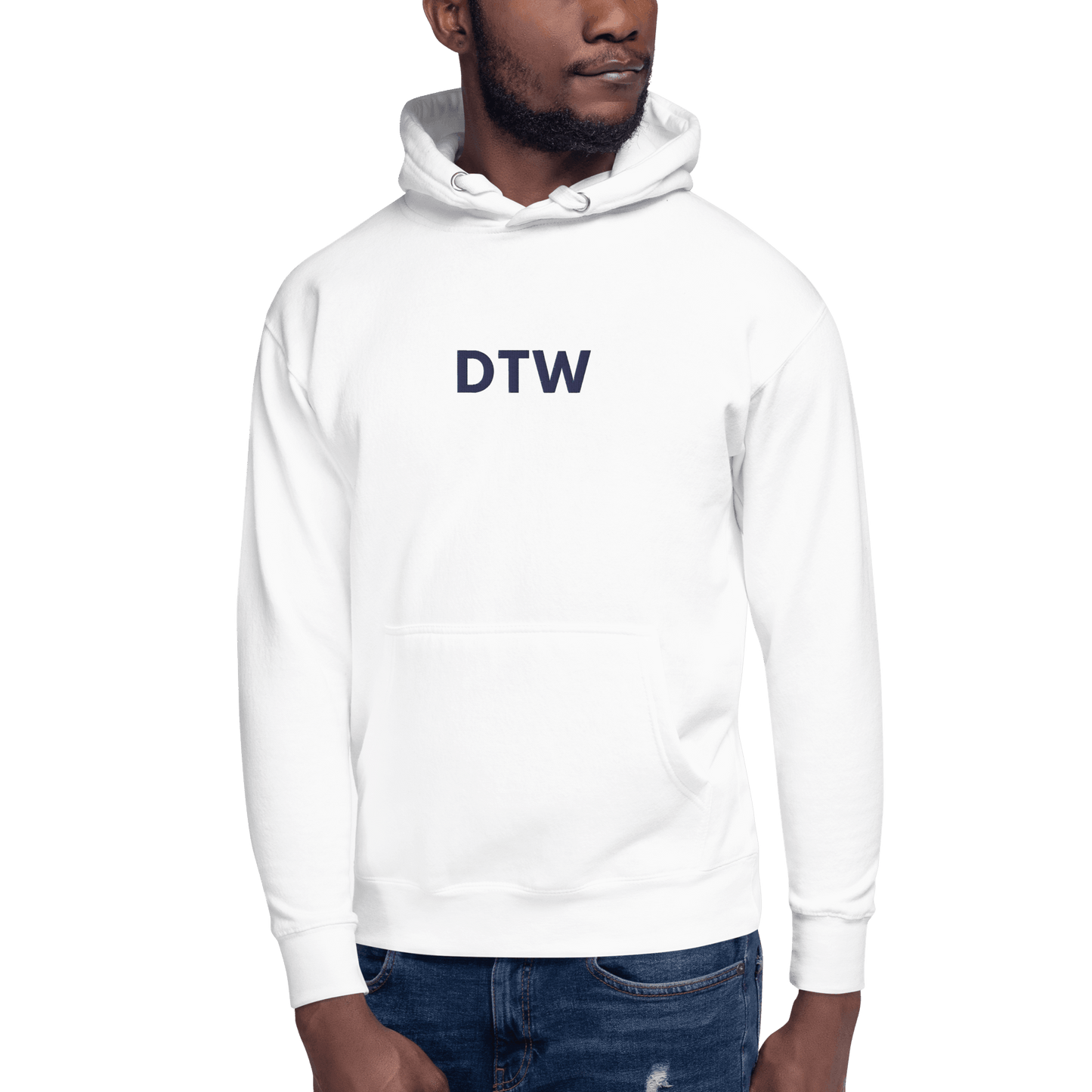 Detroit 'DTW' Premium Hoodie |  Unisex Embroidered - Circumspice Michigan