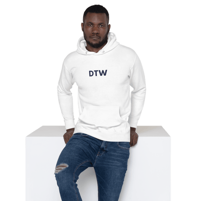 Detroit 'DTW' Premium Hoodie |  Unisex Embroidered - Circumspice Michigan