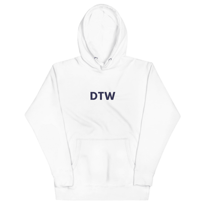 Detroit 'DTW' Premium Hoodie |  Unisex Embroidered - Circumspice Michigan