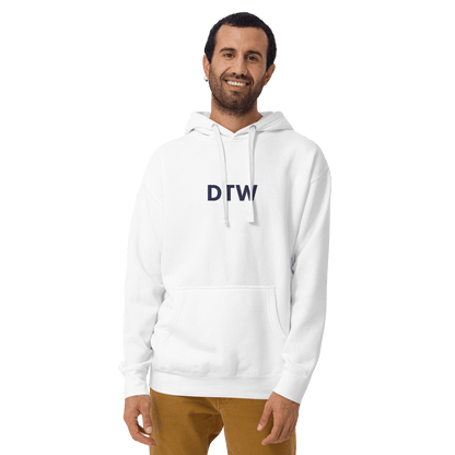 Detroit 'DTW' Premium Hoodie |  Unisex Embroidered - Circumspice Michigan