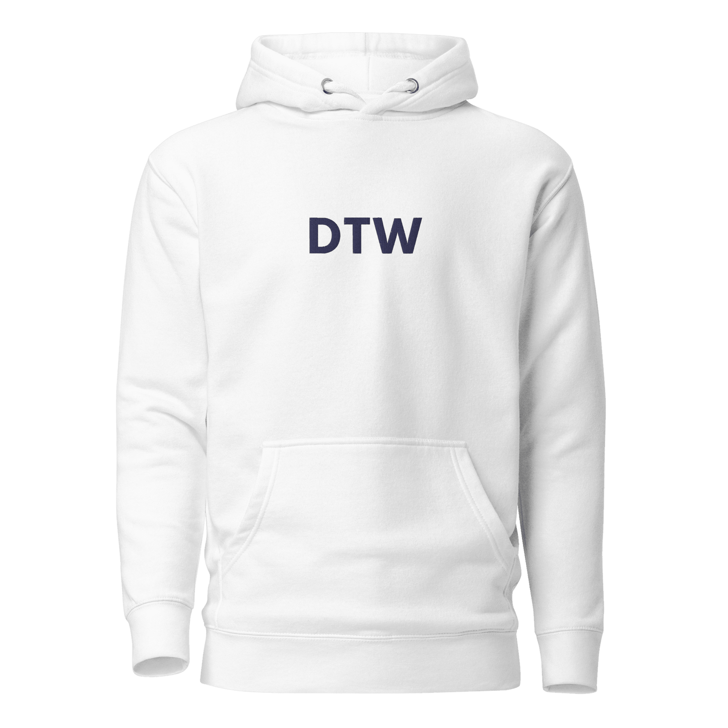 Detroit 'DTW' Premium Hoodie |  Unisex Embroidered - Circumspice Michigan