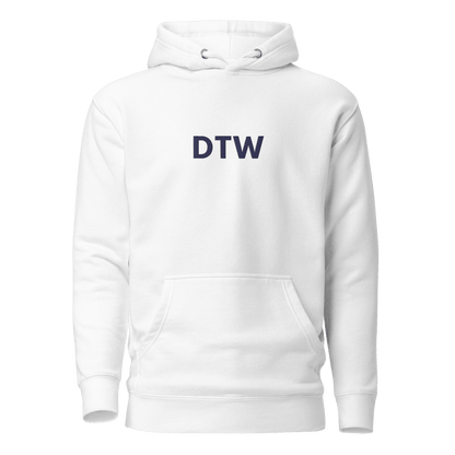 Detroit 'DTW' Premium Hoodie |  Unisex Embroidered - Circumspice Michigan