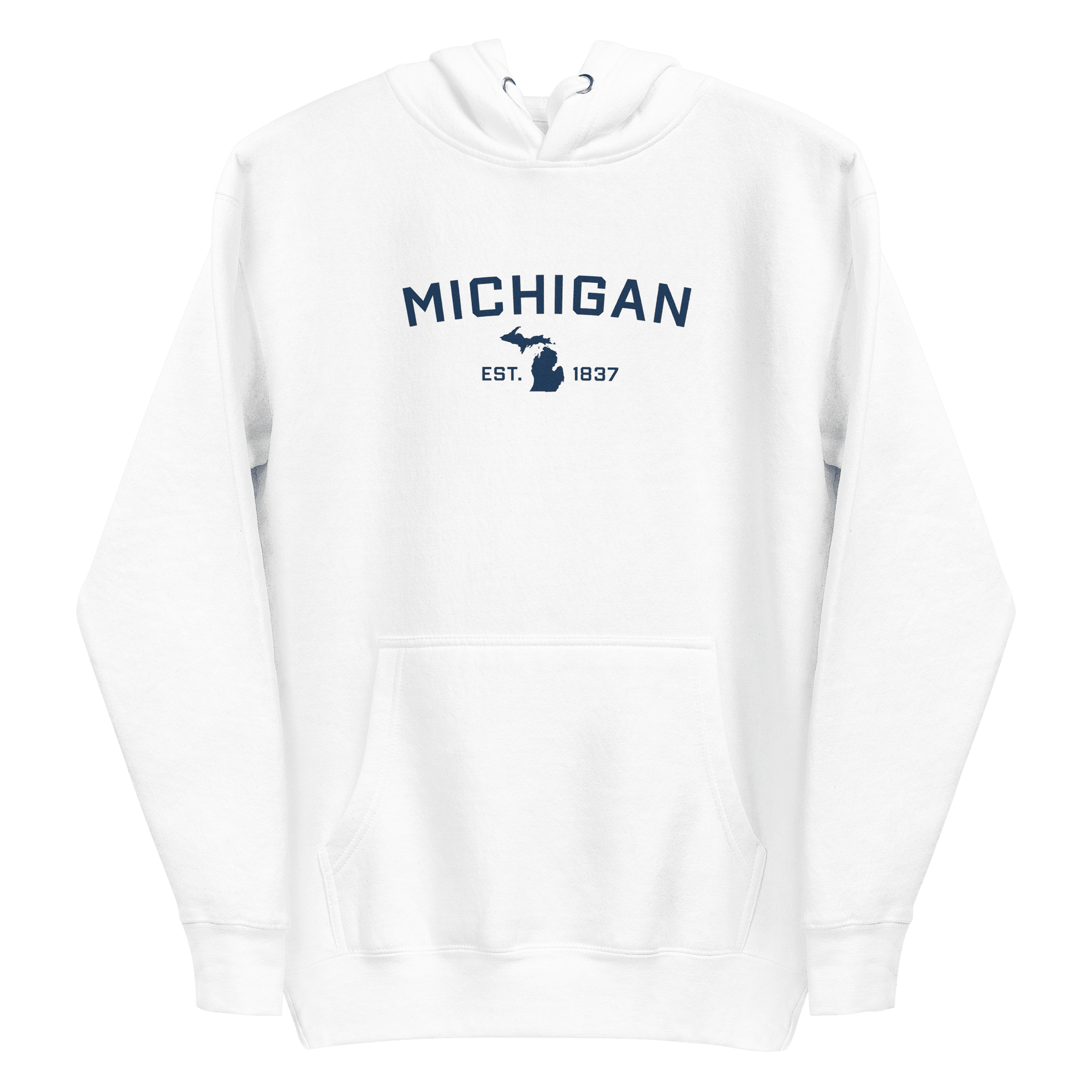 'Michigan EST 1837' Hoodie (w/ Michigan Outline) | Unisex Premium - Circumspice Michigan