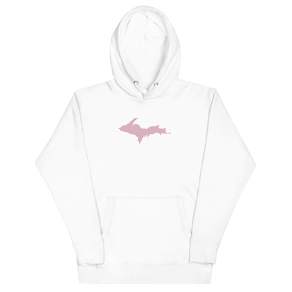 Upper Peninsula Hoodie (w/ Pink U.P. Outline) | Unisex Premium - Circumspice Michigan