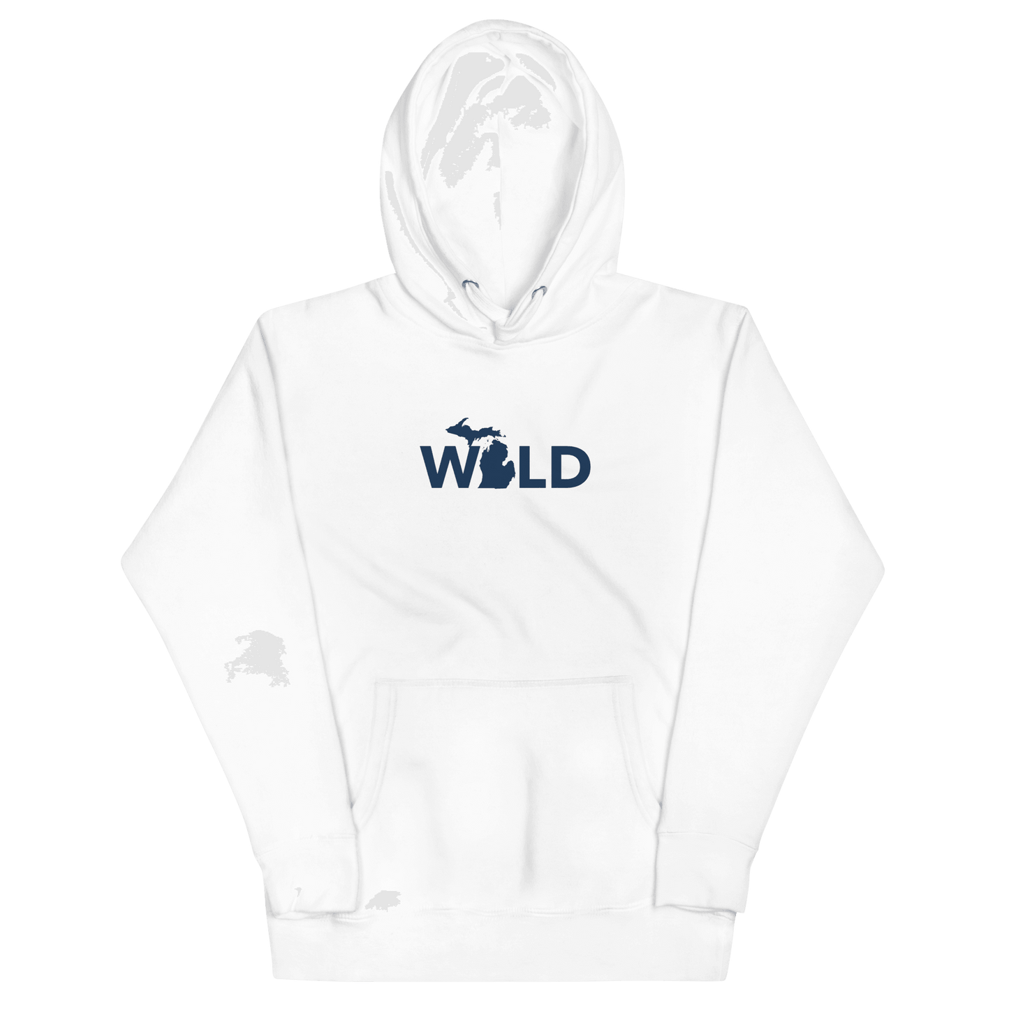 Michigan 'Wild' Hoodie (Geometric Sans Font w/ MI Outline) | Unisex Premium - Circumspice Michigan