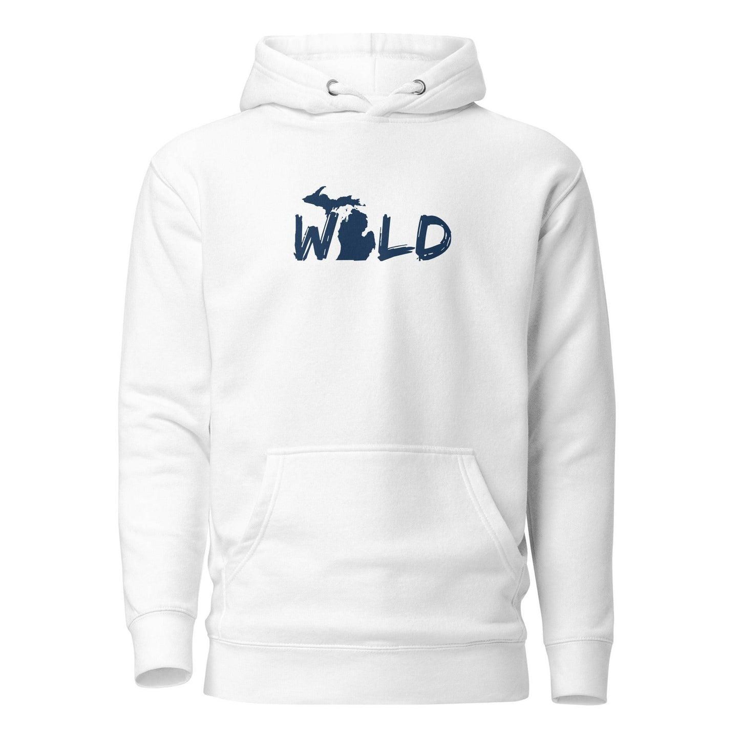 Michigan 'Wild' Hoodie (Paintbrush Font w/ MI Outline) | Unisex Premium - Circumspice Michigan