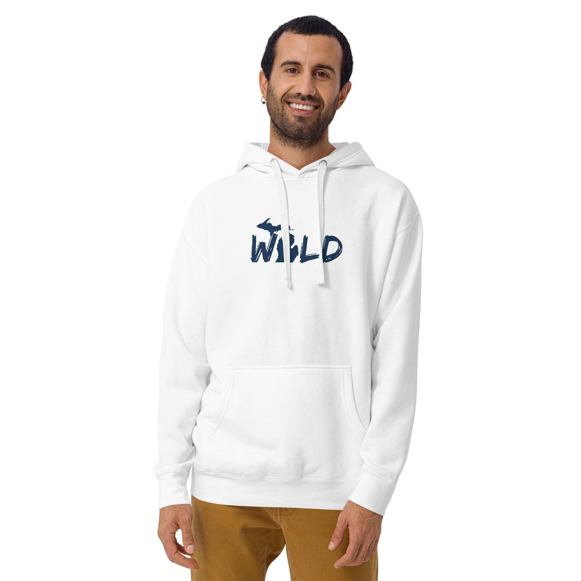 Michigan 'Wild' Hoodie (Paintbrush Font w/ MI Outline) | Unisex Premium - Circumspice Michigan