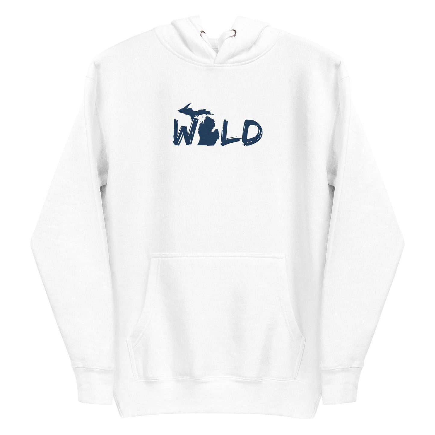 Michigan 'Wild' Hoodie (Paintbrush Font w/ MI Outline) | Unisex Premium - Circumspice Michigan