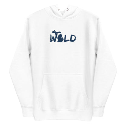 Michigan 'Wild' Hoodie (Paintbrush Font w/ MI Outline) | Unisex Premium - Circumspice Michigan