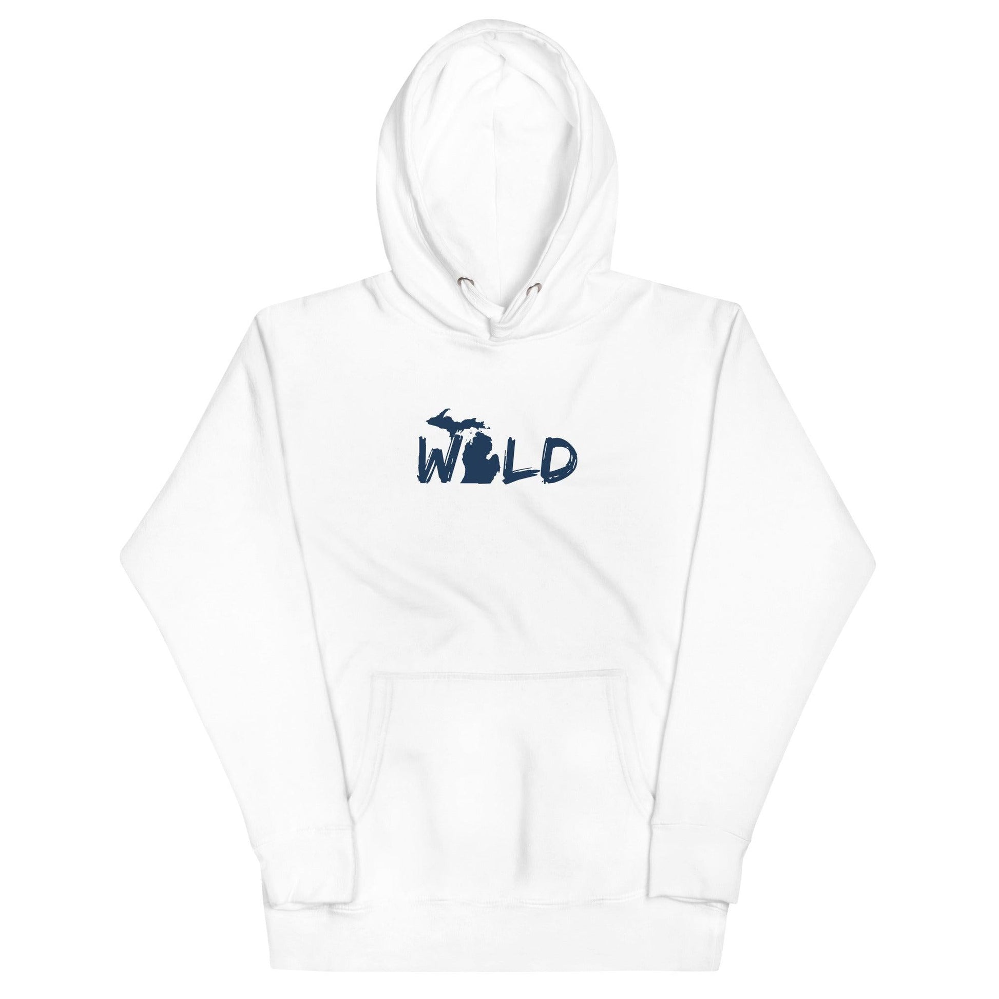 Michigan 'Wild' Hoodie (Paintbrush Font w/ MI Outline) | Unisex Premium - Circumspice Michigan