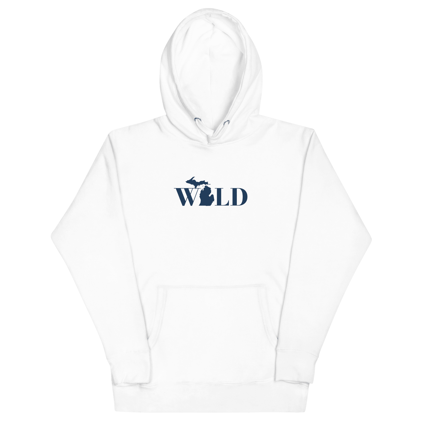 Michigan 'Wild' Hoodie (Didone Font w/ MI Outline) | Unisex Premium - Circumspice Michigan