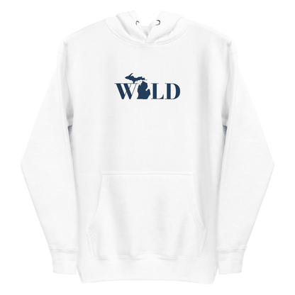 Michigan 'Wild' Hoodie (Didone Font w/ MI Outline) | Unisex Premium - Circumspice Michigan