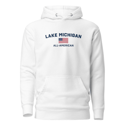 'Lake Michigan All American' Hoodie | Unisex Premium - Circumspice Michigan