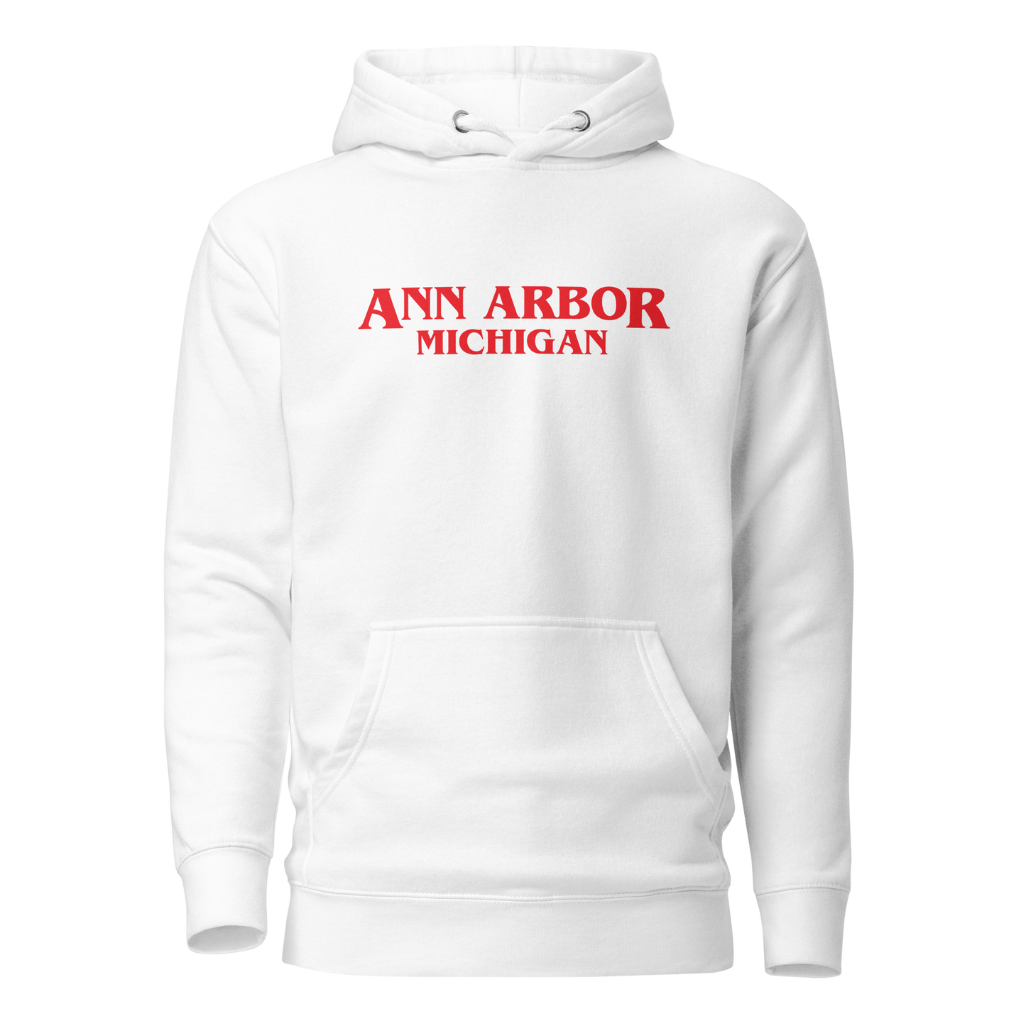 'Ann Arbor Michigan' Unisex Premium Hoodie (1980s Drama Parody)