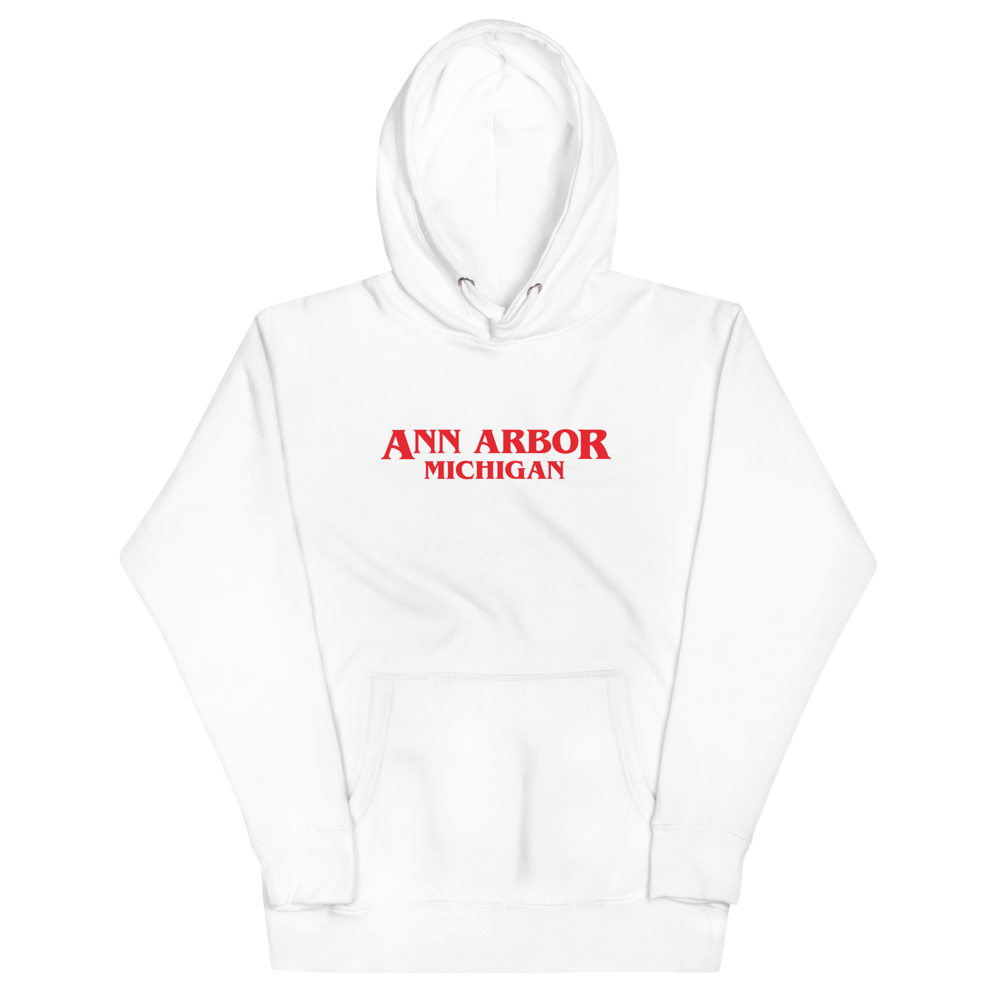 'Ann Arbor Michigan' Unisex Premium Hoodie (1980s Drama Parody)