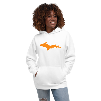 Michigan Upper Peninsula Hoodie (w/ Orange UP Outline) | Unisex Premium