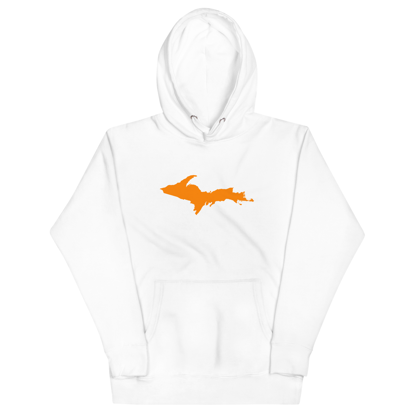 Michigan Upper Peninsula Hoodie (w/ Orange UP Outline) | Unisex Premium