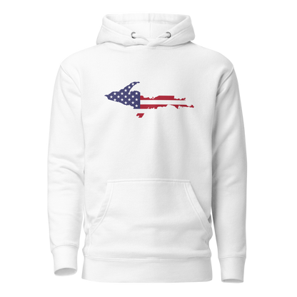 Michigan Upper Peninsula Hoodie (w/ UP USA Flag Outline) | Unisex Premium