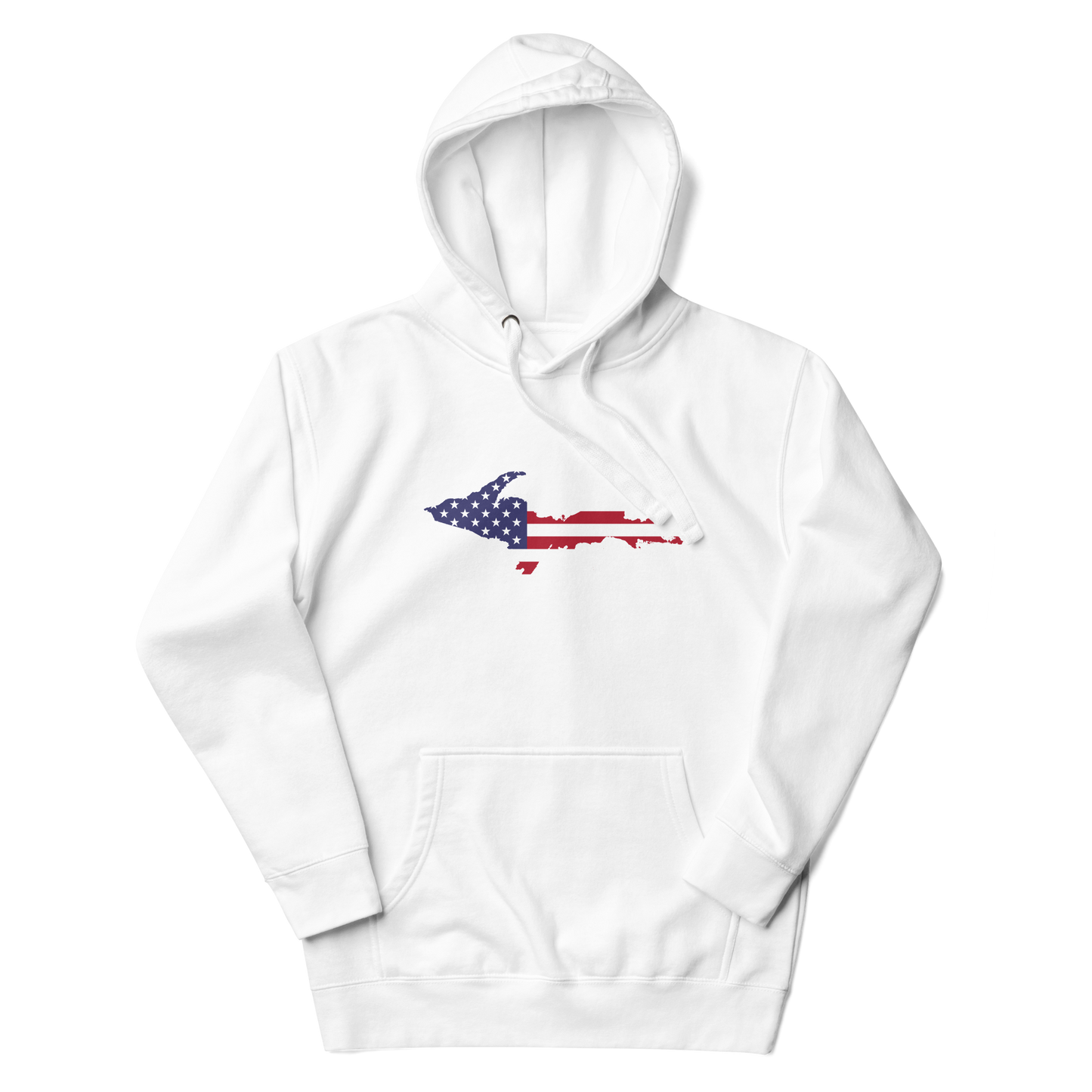 Michigan Upper Peninsula Hoodie (w/ UP USA Flag Outline) | Unisex Premium