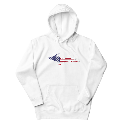 Michigan Upper Peninsula Hoodie (w/ UP USA Flag Outline) | Unisex Premium