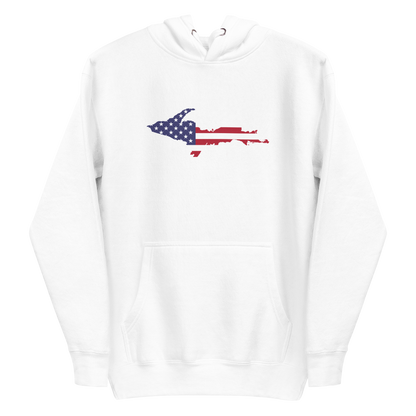 Michigan Upper Peninsula Hoodie (w/ UP USA Flag Outline) | Unisex Premium