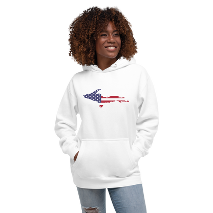 Michigan Upper Peninsula Hoodie (w/ UP USA Flag Outline) | Unisex Premium