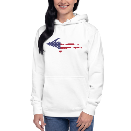 Michigan Upper Peninsula Hoodie (w/ UP USA Flag Outline) | Unisex Premium