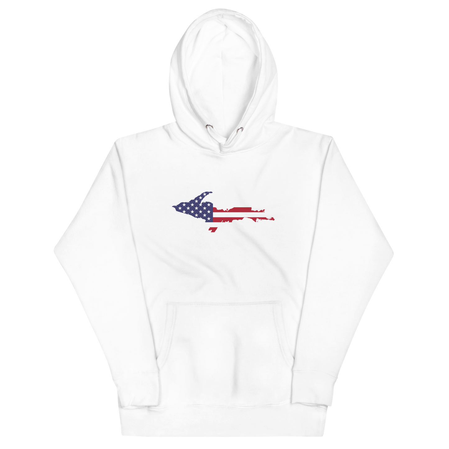 Michigan Upper Peninsula Hoodie (w/ UP USA Flag Outline) | Unisex Premium