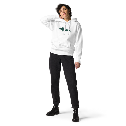 Michigan Upper Peninsula Hoodie (w/ Green UP Outline) | Unisex Premium