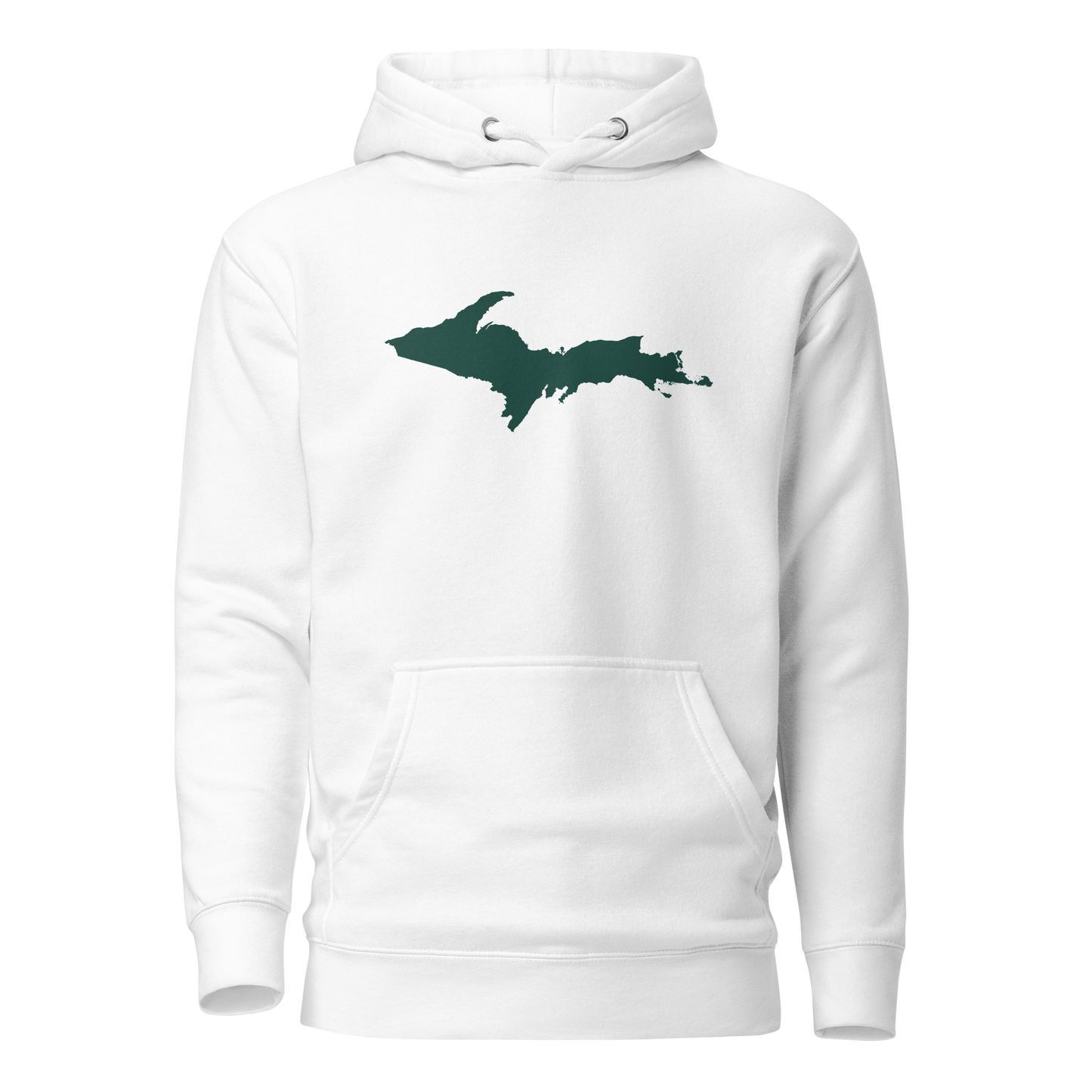 Michigan Upper Peninsula Hoodie (w/ Green UP Outline) | Unisex Premium