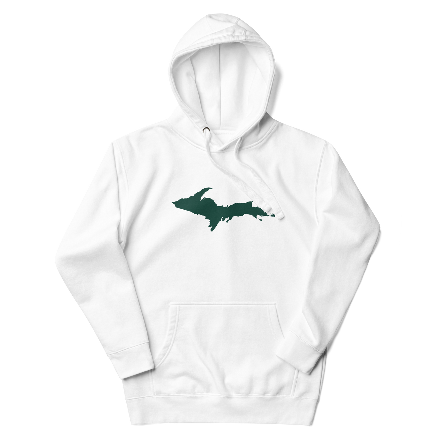 Michigan Upper Peninsula Hoodie (w/ Green UP Outline) | Unisex Premium