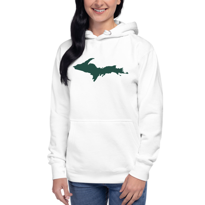 Michigan Upper Peninsula Hoodie (w/ Green UP Outline) | Unisex Premium