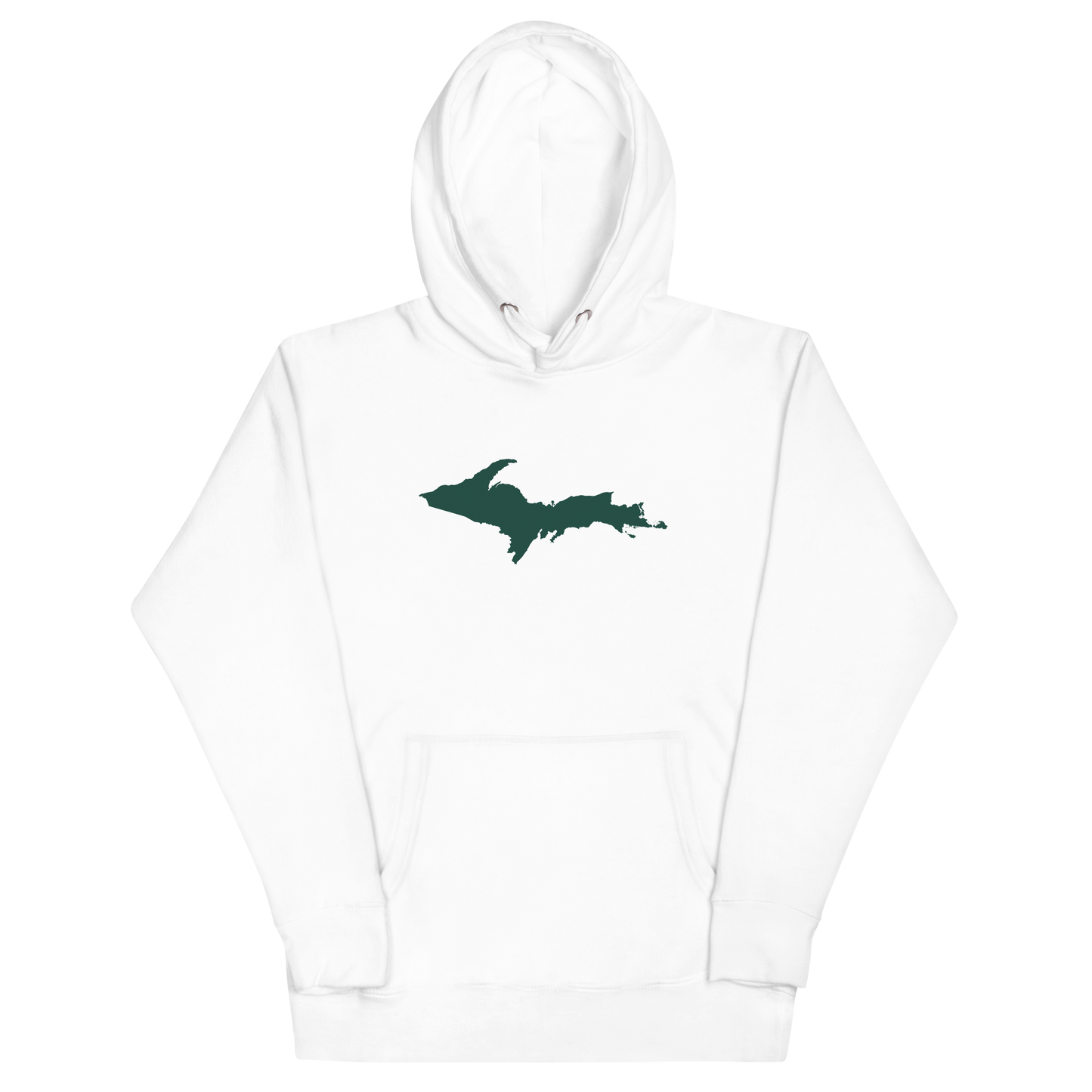 Michigan Upper Peninsula Hoodie (w/ Green UP Outline) | Unisex Premium