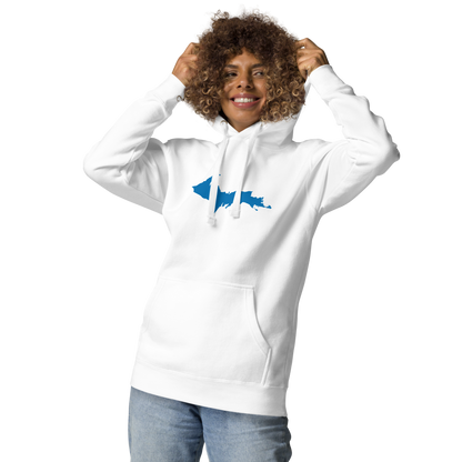 Michigan Upper Peninsula Hoodie (w/ Azure UP Outline) | Unisex Premium