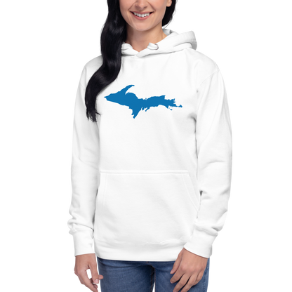 Michigan Upper Peninsula Hoodie (w/ Azure UP Outline) | Unisex Premium