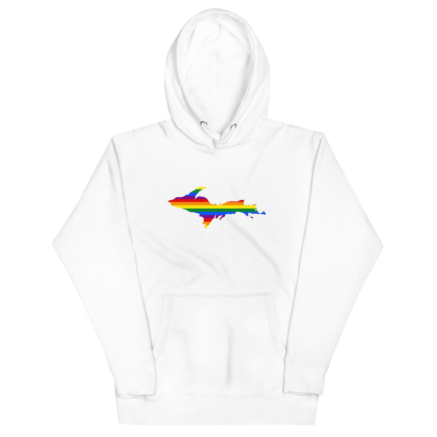 Michigan Upper Peninsula Hoodie (w/ UP Pride Flag Outline) | Unisex Premium