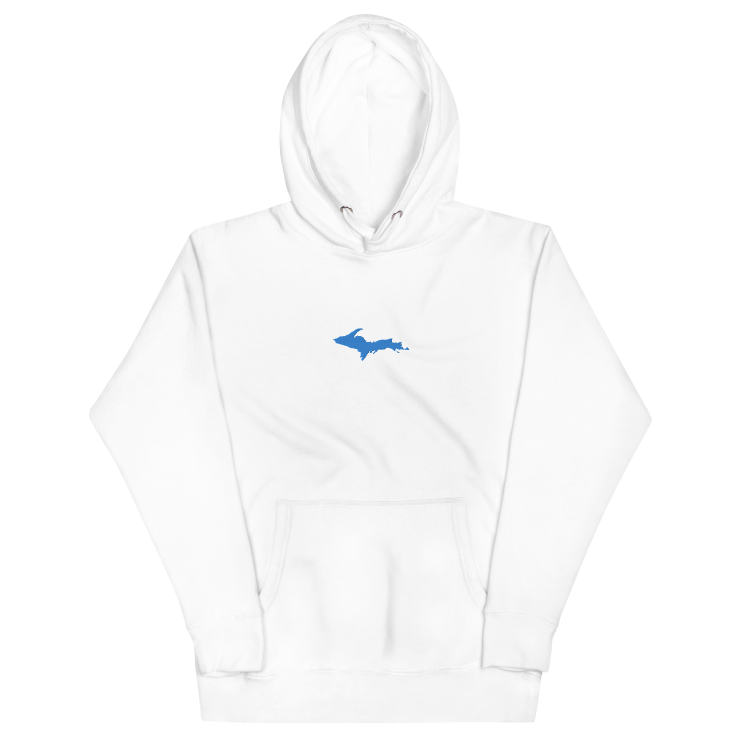 Michigan Upper Peninsula Hoodie (w/ Embroidered Azure UP Outline) | Unisex Premium