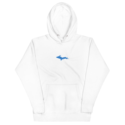 Michigan Upper Peninsula Hoodie (w/ Embroidered Azure UP Outline) | Unisex Premium