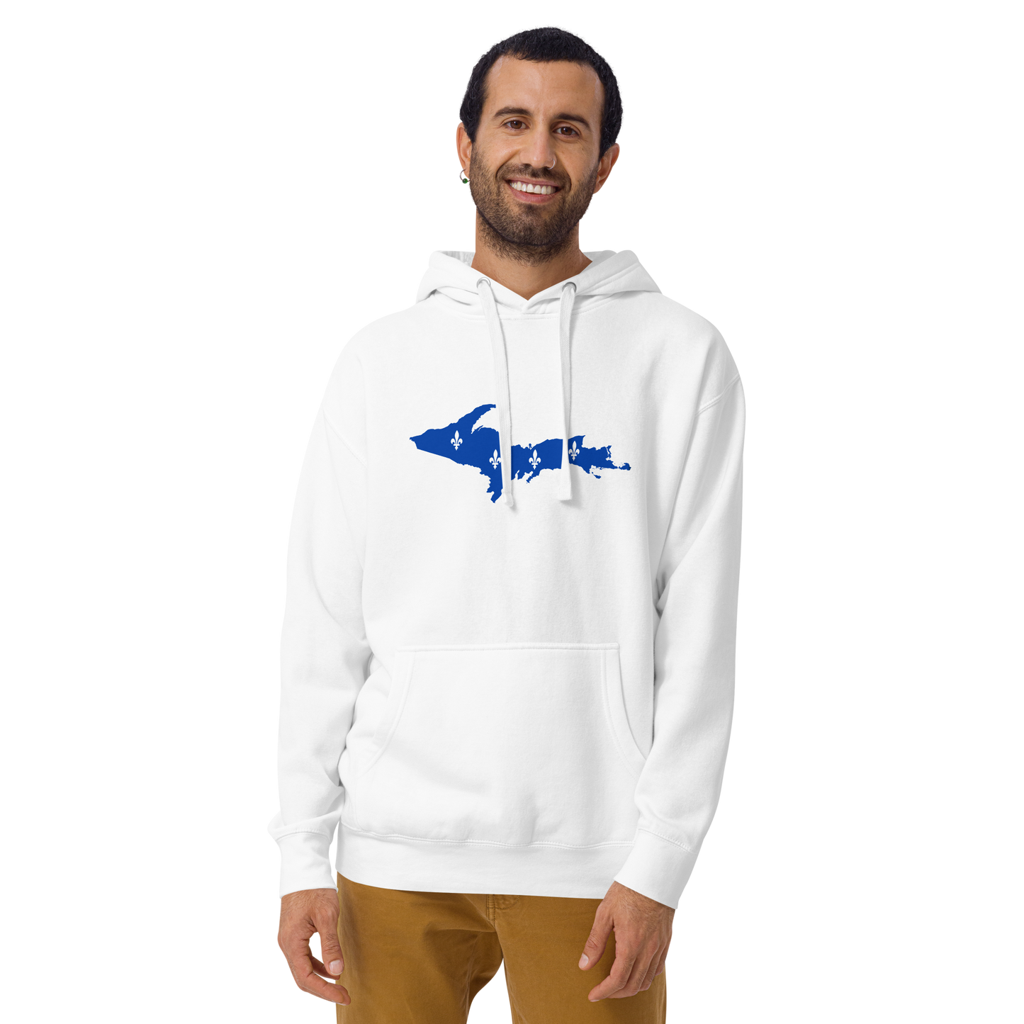 Michigan Upper Peninsula Hoodie (w/ UP Quebec Flag Outline) | Unisex Premium