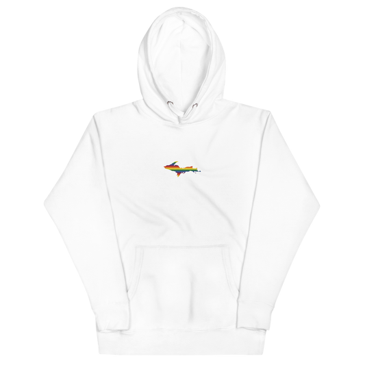 Michigan Upper Peninsula Hoodie (w/ Embroidered UP Pride Flag Outline) | Unisex Premium