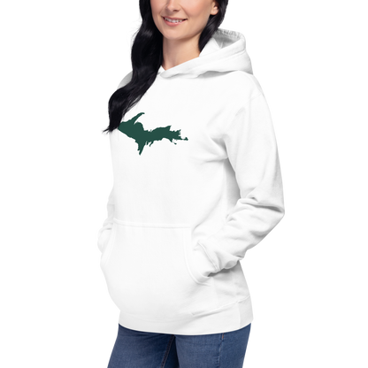 Michigan Upper Peninsula Hoodie (w/ Green UP Outline) | Unisex Premium