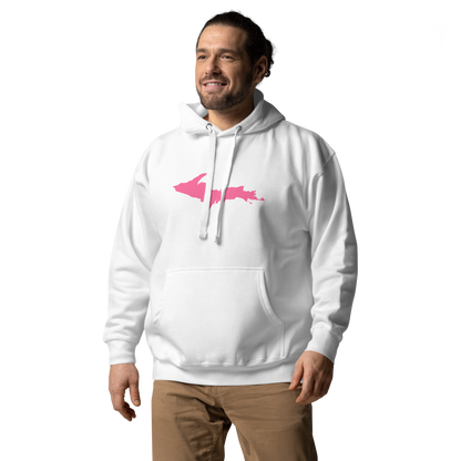 Michigan Upper Peninsula Hoodie (w/ Pink UP Outline) | Unisex Premium