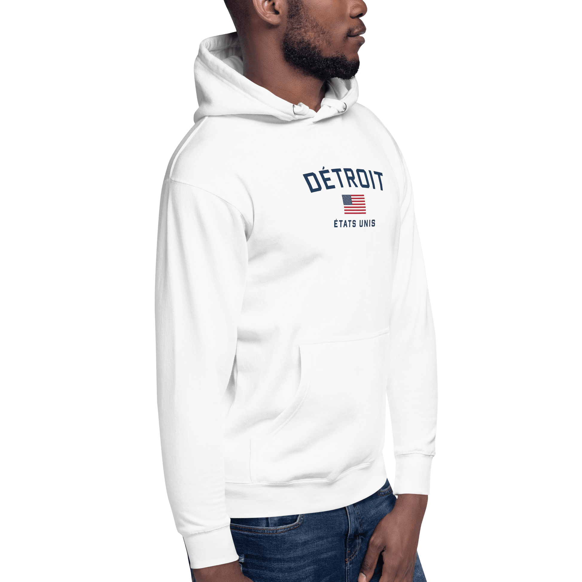 'Détroit États Unis' Hoodie | Unisex Premium - Circumspice Michigan