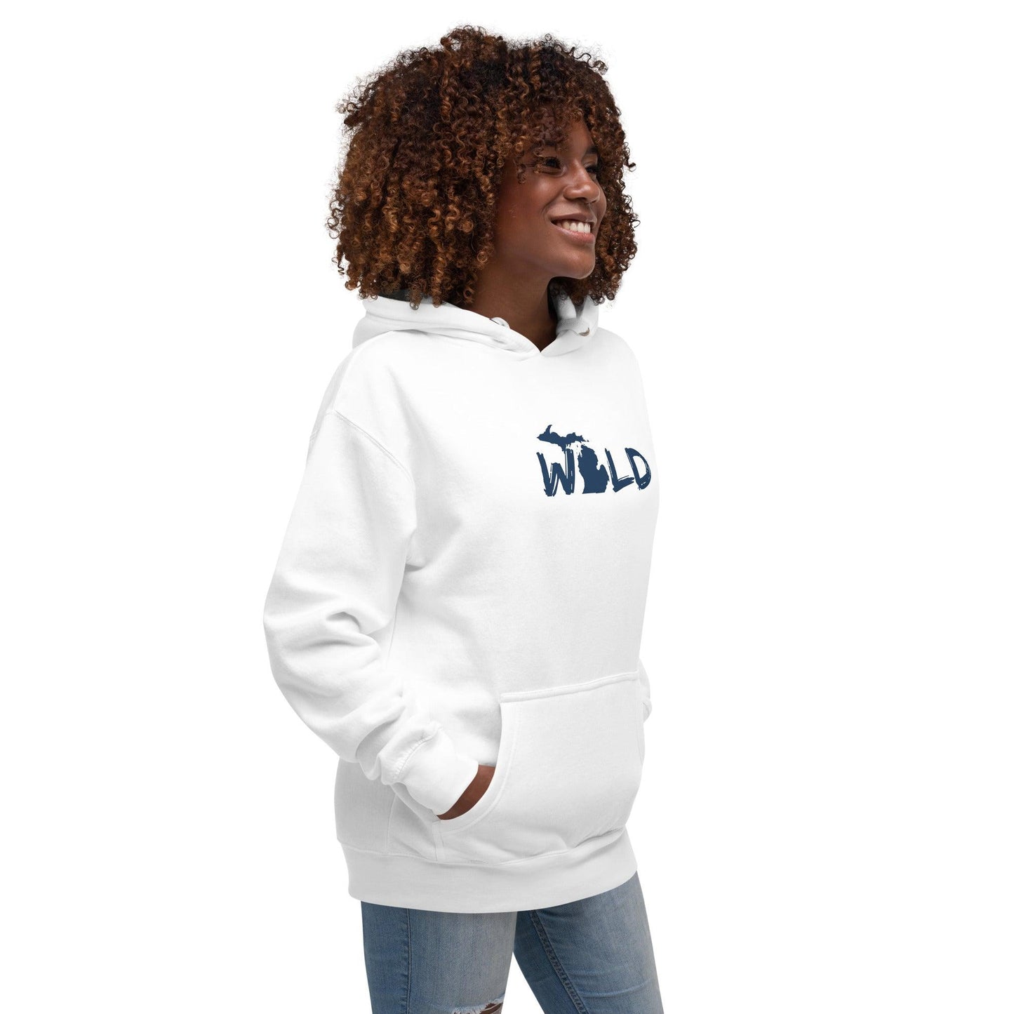 Michigan 'Wild' Hoodie (Paintbrush Font w/ MI Outline) | Unisex Premium - Circumspice Michigan