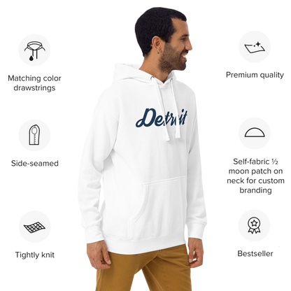 'Detroit' Unisex Premium Hoodie (Script Font)