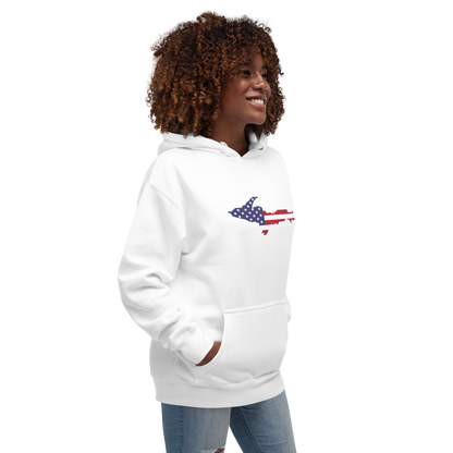 Michigan Upper Peninsula Hoodie (w/ UP USA Flag Outline) | Unisex Premium