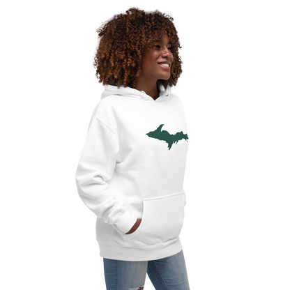 Michigan Upper Peninsula Hoodie (w/ Green UP Outline) | Unisex Premium