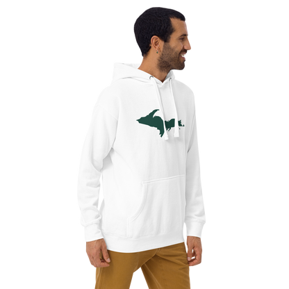 Michigan Upper Peninsula Hoodie (w/ Green UP Outline) | Unisex Premium